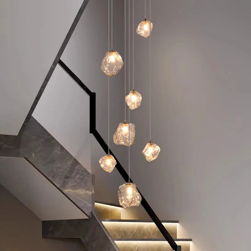 Moderner LED-Treppenhaus-Kronleuchter