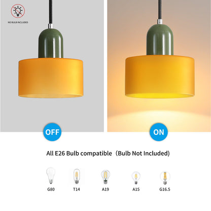 Schlanke Glas-Hängeleuchte