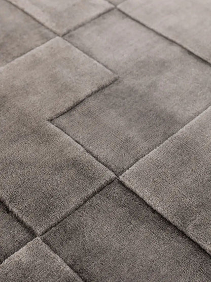 Brauner Lyocell-Teppich für das Wohnzimmer