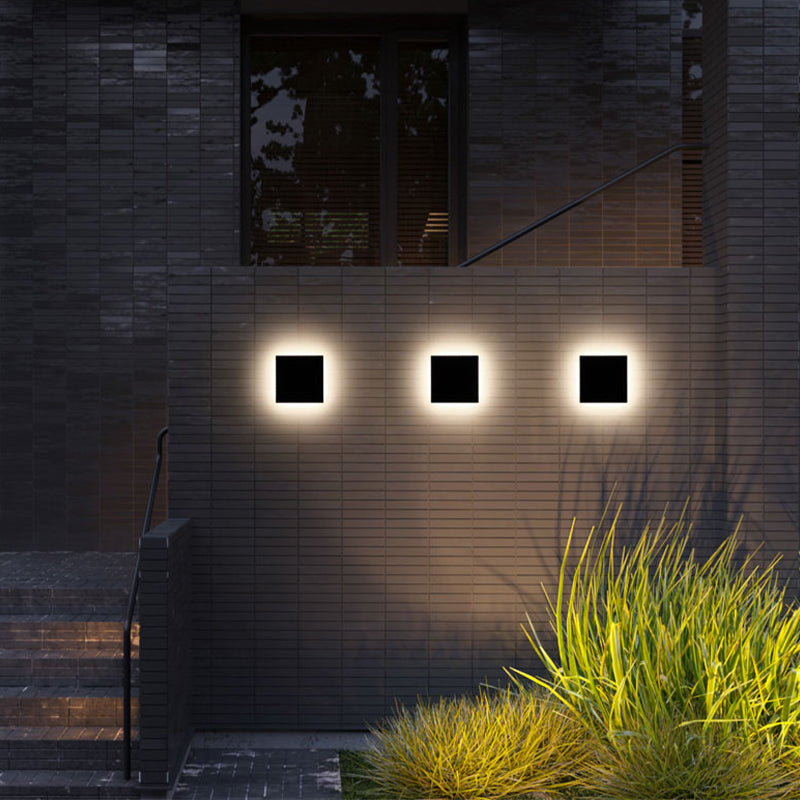 Moderne geometrische LED-Außenwandleuchte