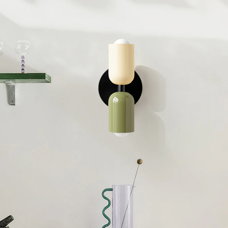 Industrielle Doppelkopf-Wandlampe