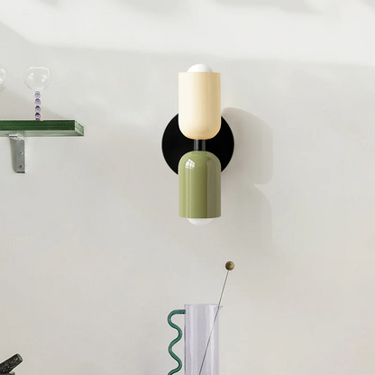 Industrielle Doppelkopf-Wandlampe