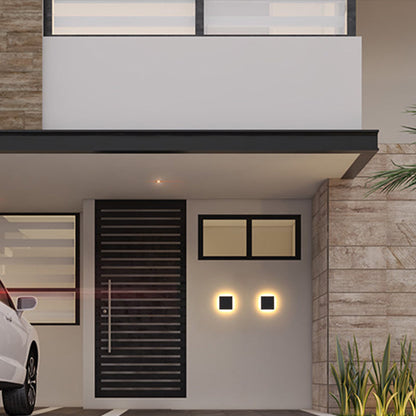 Moderne geometrische LED-Außenwandleuchte