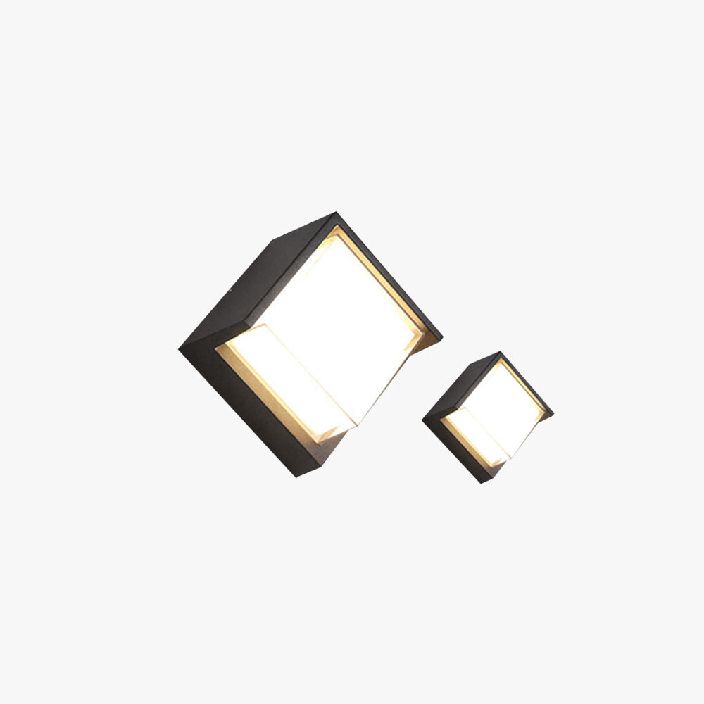 Geometrische LED-Außenwandleuchte