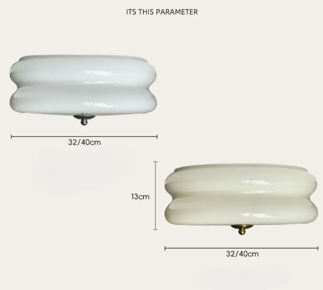 Deckenleuchte im Art-Déco-Stil in Cremeton