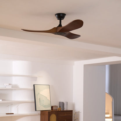 Moderner Deckenventilator aus Holz