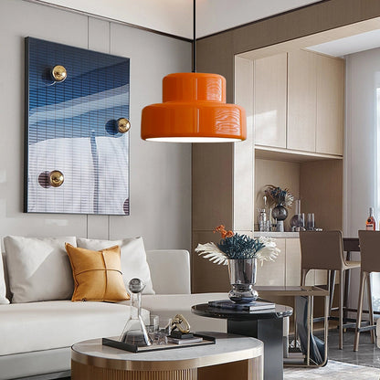Bauhaus Orange Hängelampe