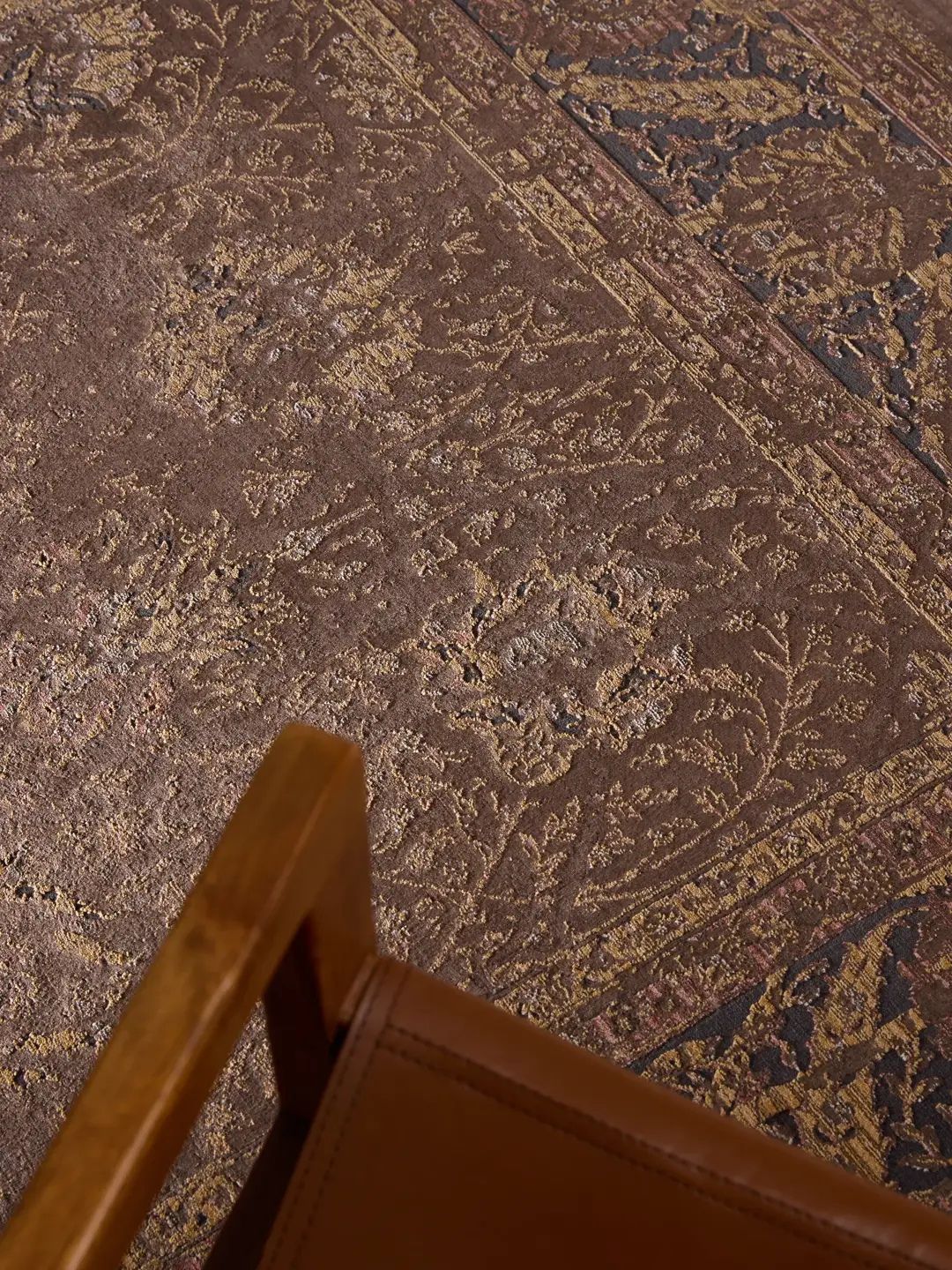 Blauer Vintage-Teppich Wohnzimmer