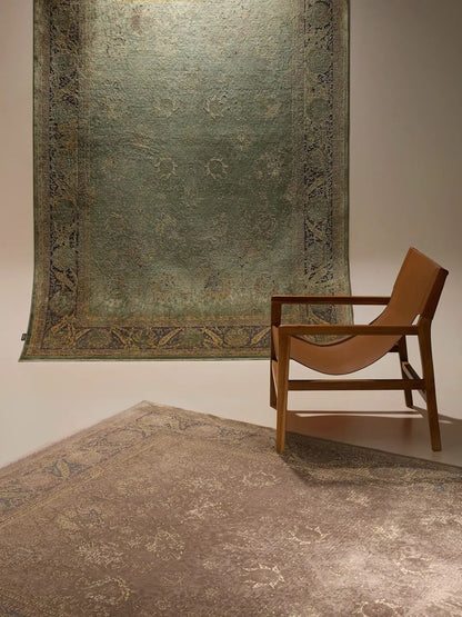 Blauer Vintage-Teppich Wohnzimmer