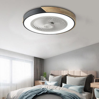 Moderner Holz-LED-Deckenventilator mit Licht