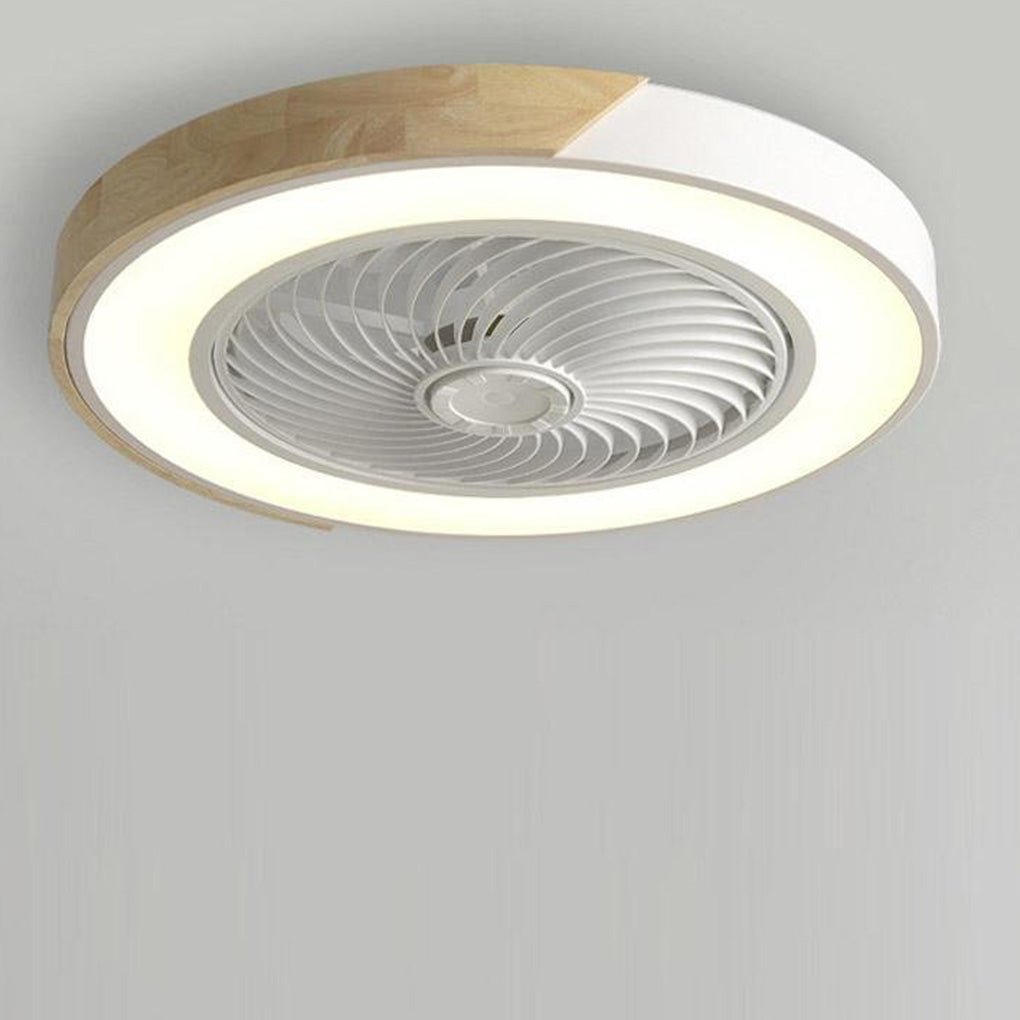 Moderner Holz-LED-Deckenventilator mit Licht