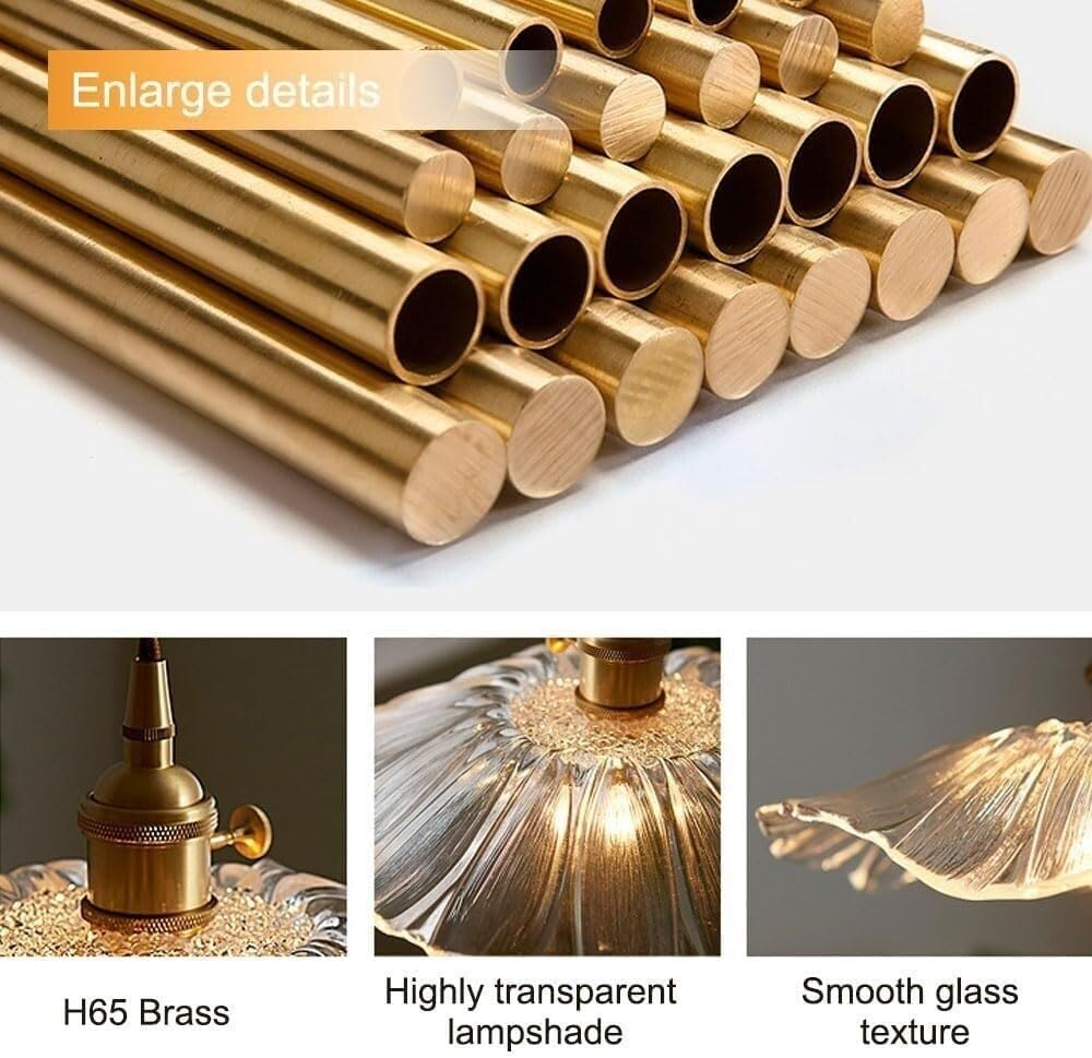 Retro-Blumen-Glas-Hängeleuchte