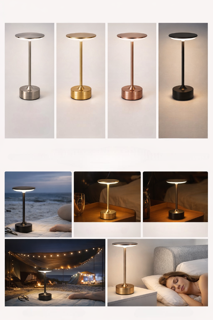 Amberlin Art-déco-Messing-Tischlampe