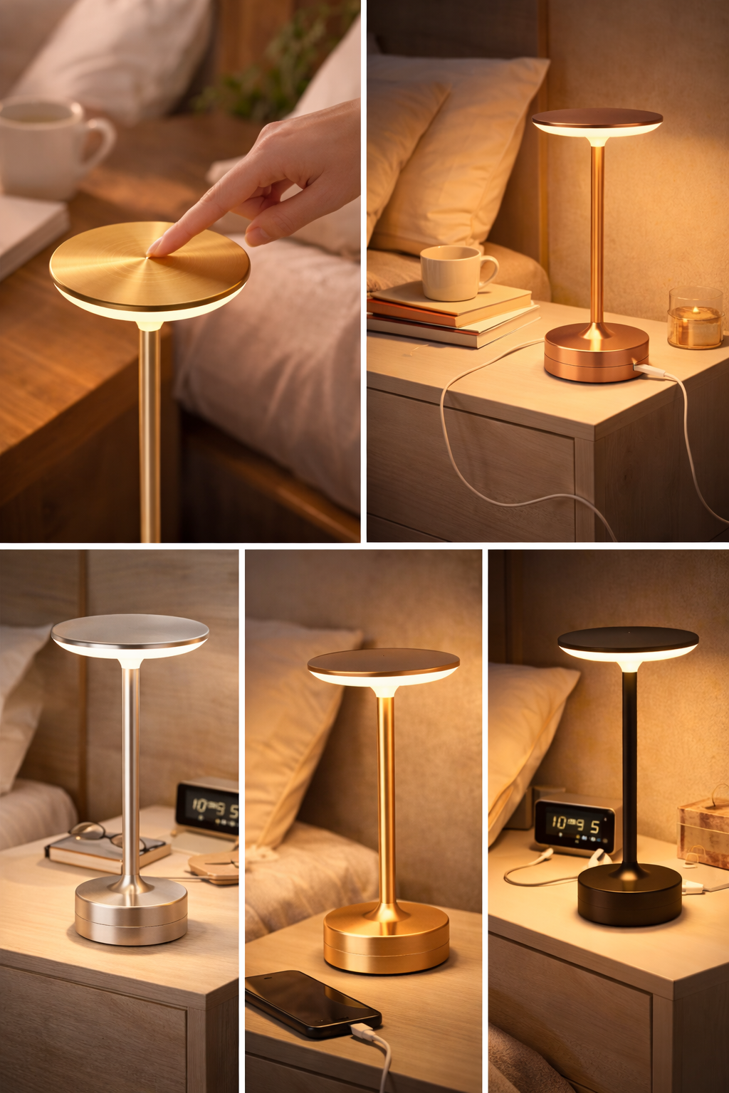 Amberlin Art-déco-Messing-Tischlampe