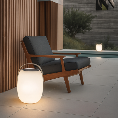 Tragbare Solarlampe für die Terrasse
