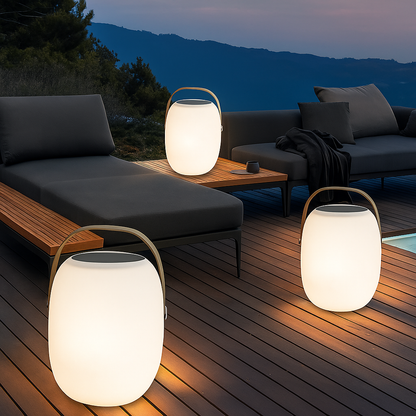 Tragbare Solarlampe für die Terrasse