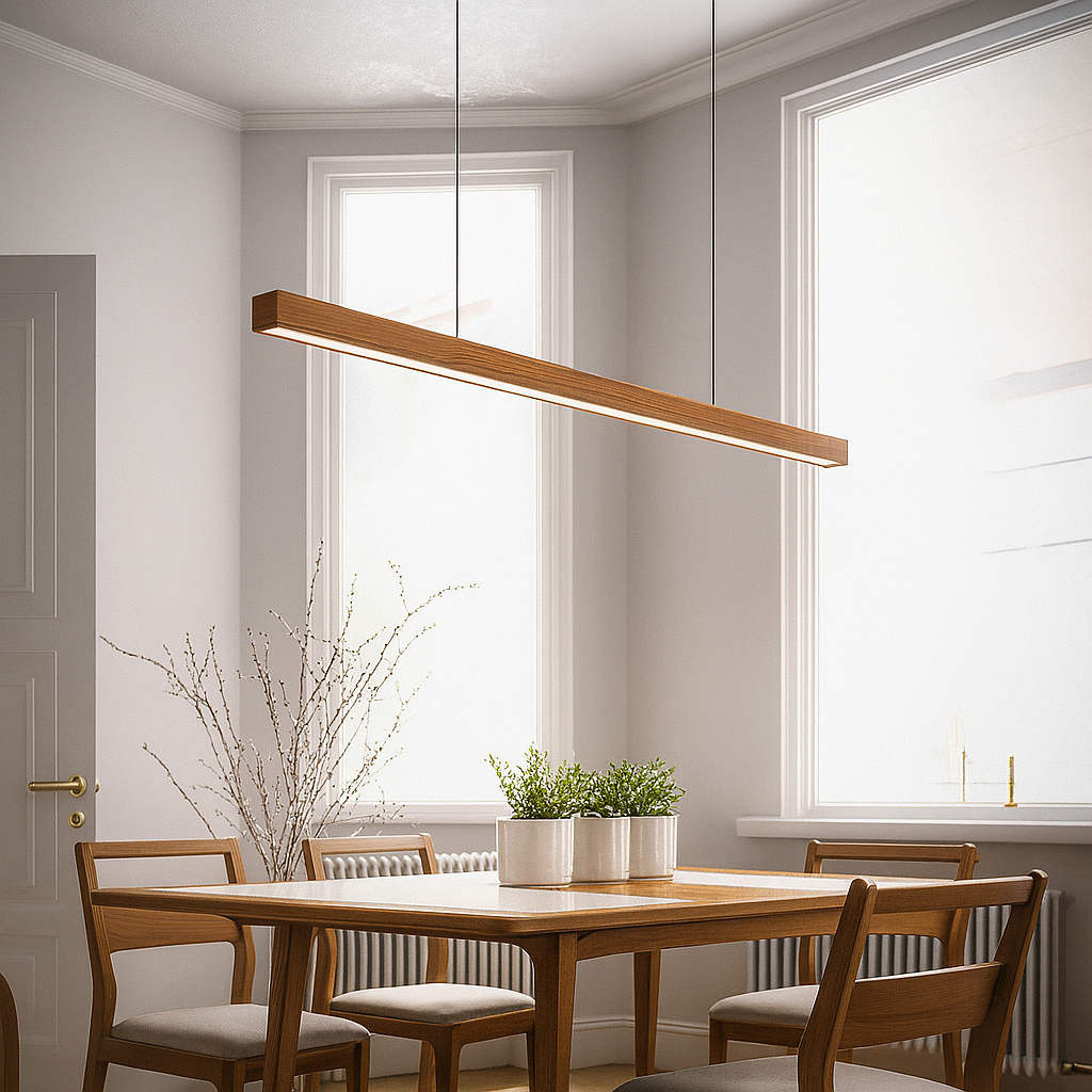 Moderne skandinavische Holz-Pendelleuchte