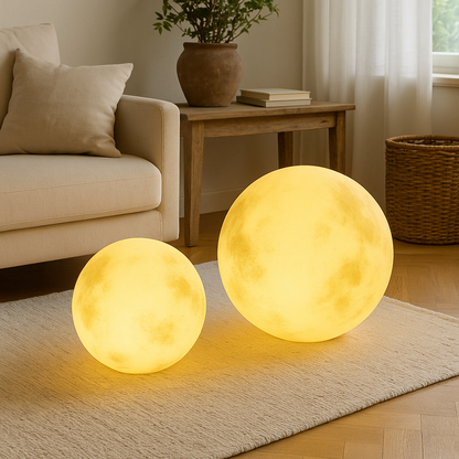 Solar-Gartenleuchte im Mond-Design