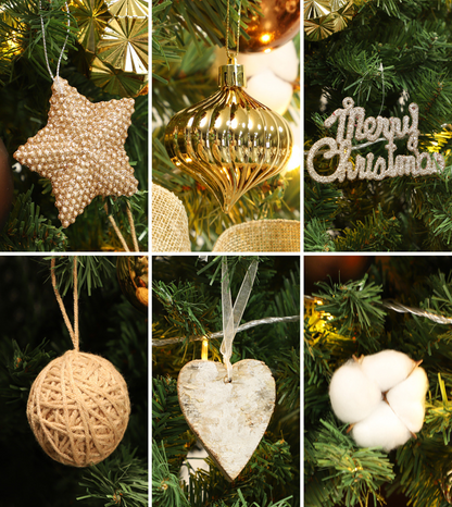 Künstlicher Weihnachtsbaum Canelle im nordischen Baumwollstil
