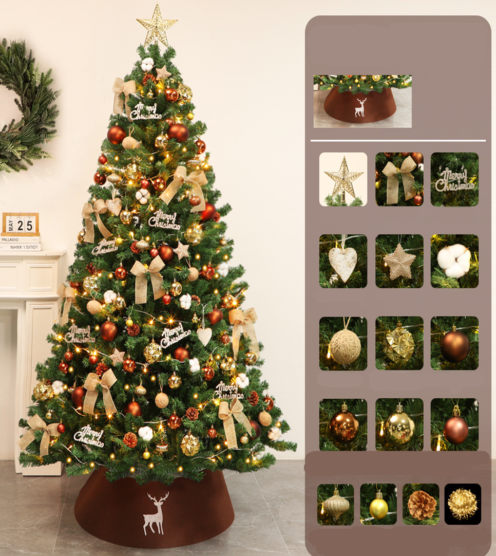 Künstlicher Weihnachtsbaum Canelle im nordischen Baumwollstil