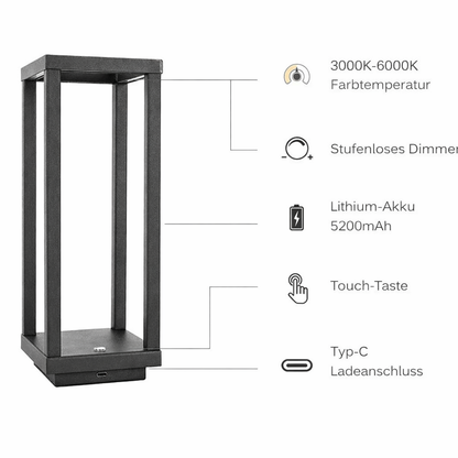 Kabellose LED-Tischlampe mit Touch-Steuerung