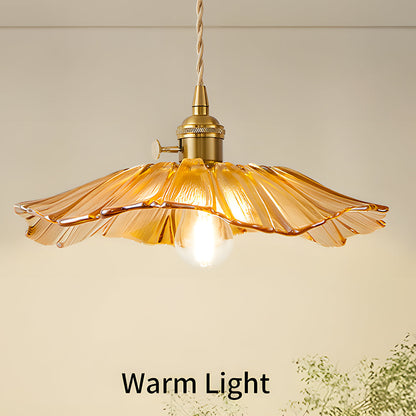 Retro-Blumen-Glas-Hängeleuchte