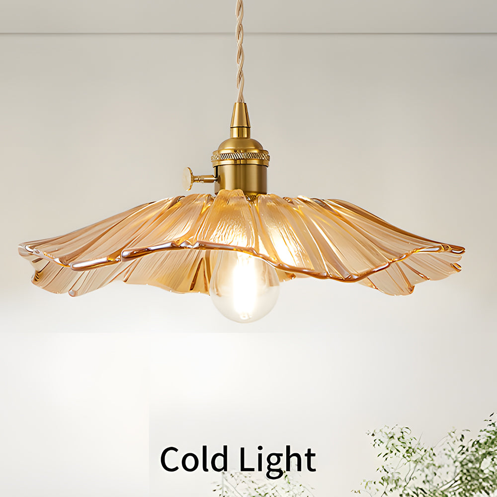 Retro-Blumen-Glas-Hängeleuchte