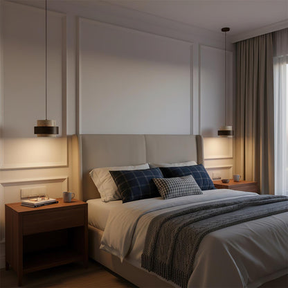 Rustikale Steinhängelampe