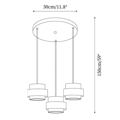 Rustikale Steinhängelampe