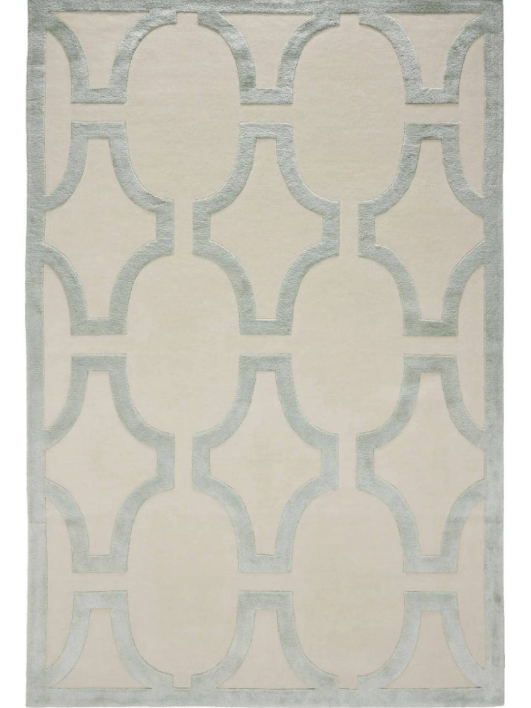 Cremefarbener Wollteppich Wohnzimmerdesign