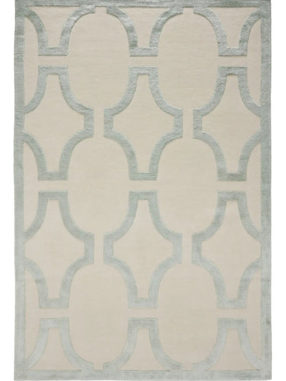 Cremefarbener Wollteppich Wohnzimmerdesign