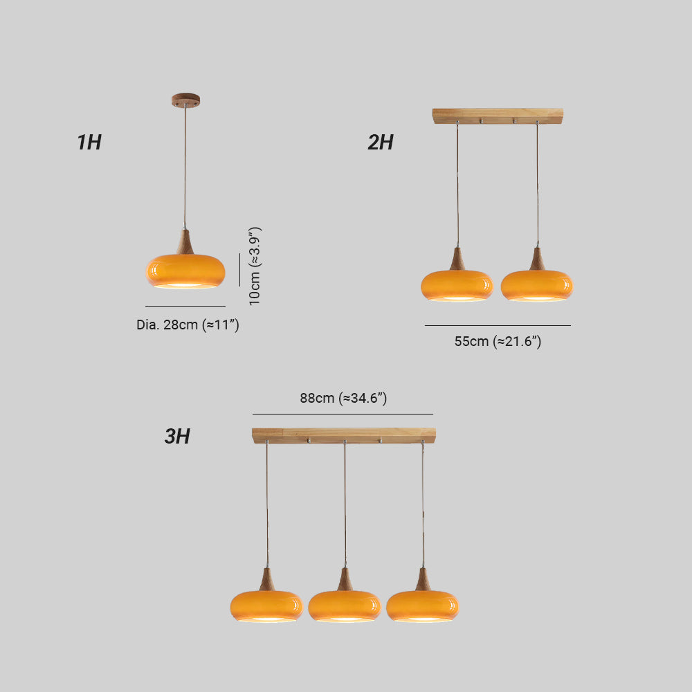 Moderne Glas-Pendelleuchte