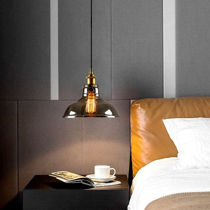 Transparente hängende Nachttischlampe