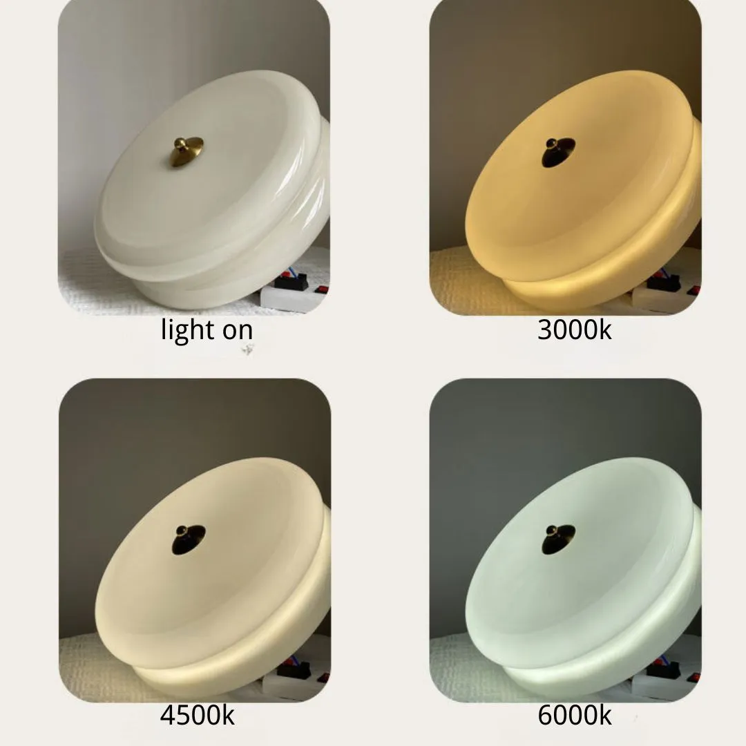 Deckenleuchte im Art-Déco-Stil in Cremeton