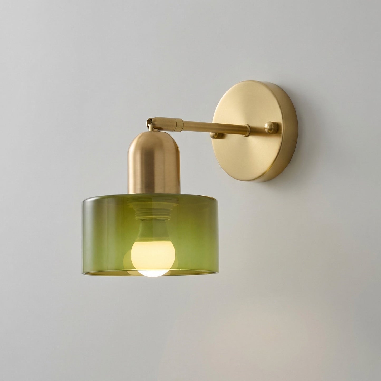 Bunte Glas-Wandlampe im Bauhaus-Stil