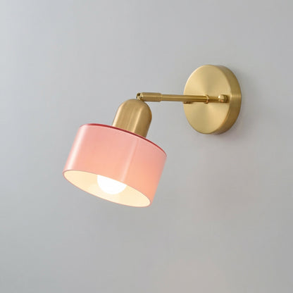 Bunte Glas-Wandlampe im Bauhaus-Stil
