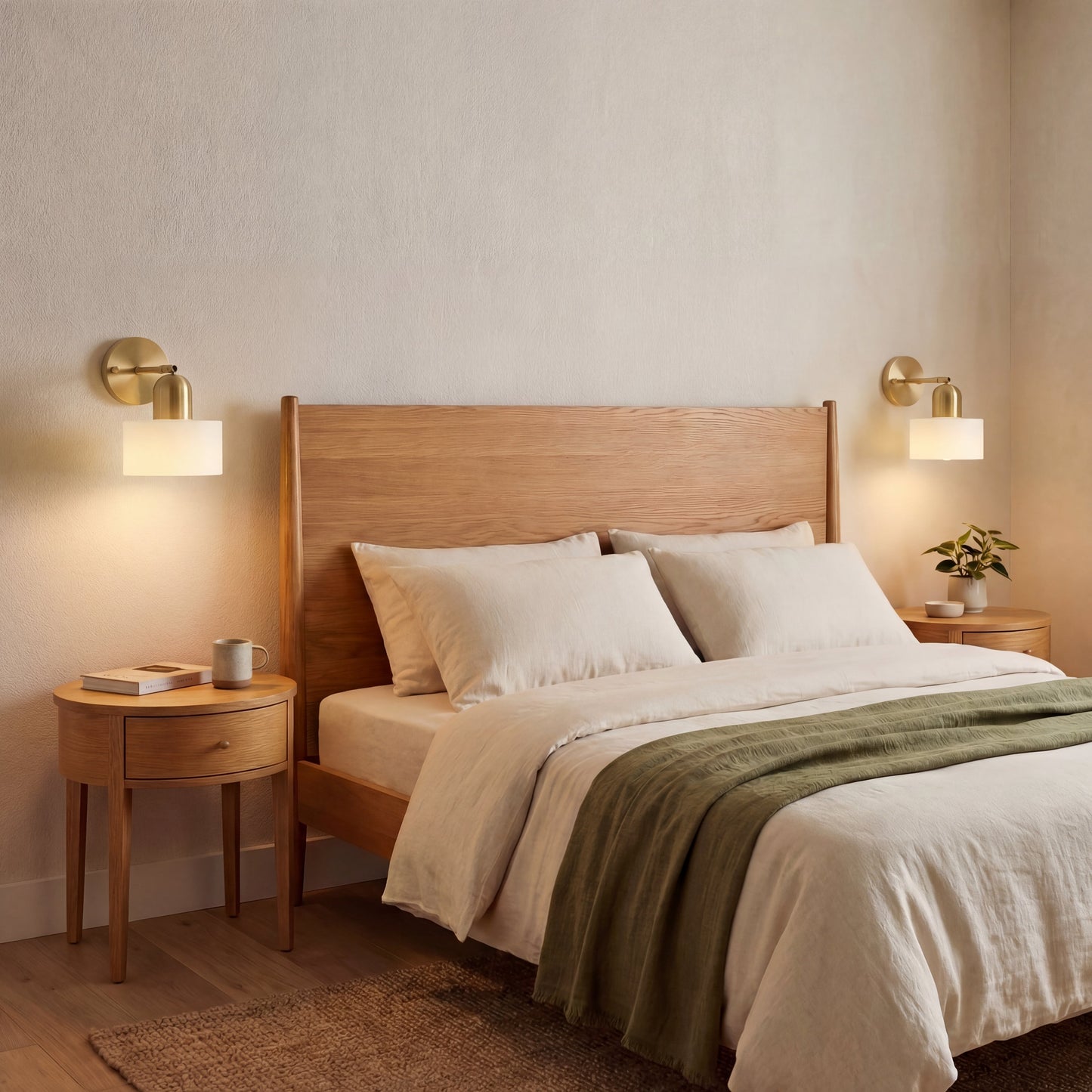 Bunte Glas-Wandlampe im Bauhaus-Stil