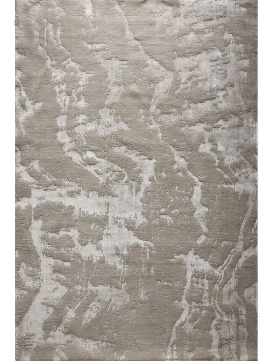 Grau Viskose Teppich Wohnzimmer