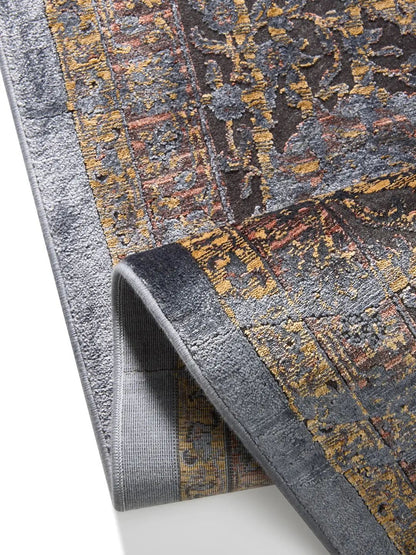 Blauer Vintage-Teppich Wohnzimmer
