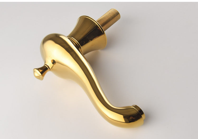 Golveran Art-déco-Waschtischarmatur mit Ausladung, poliertem Gold-Finish