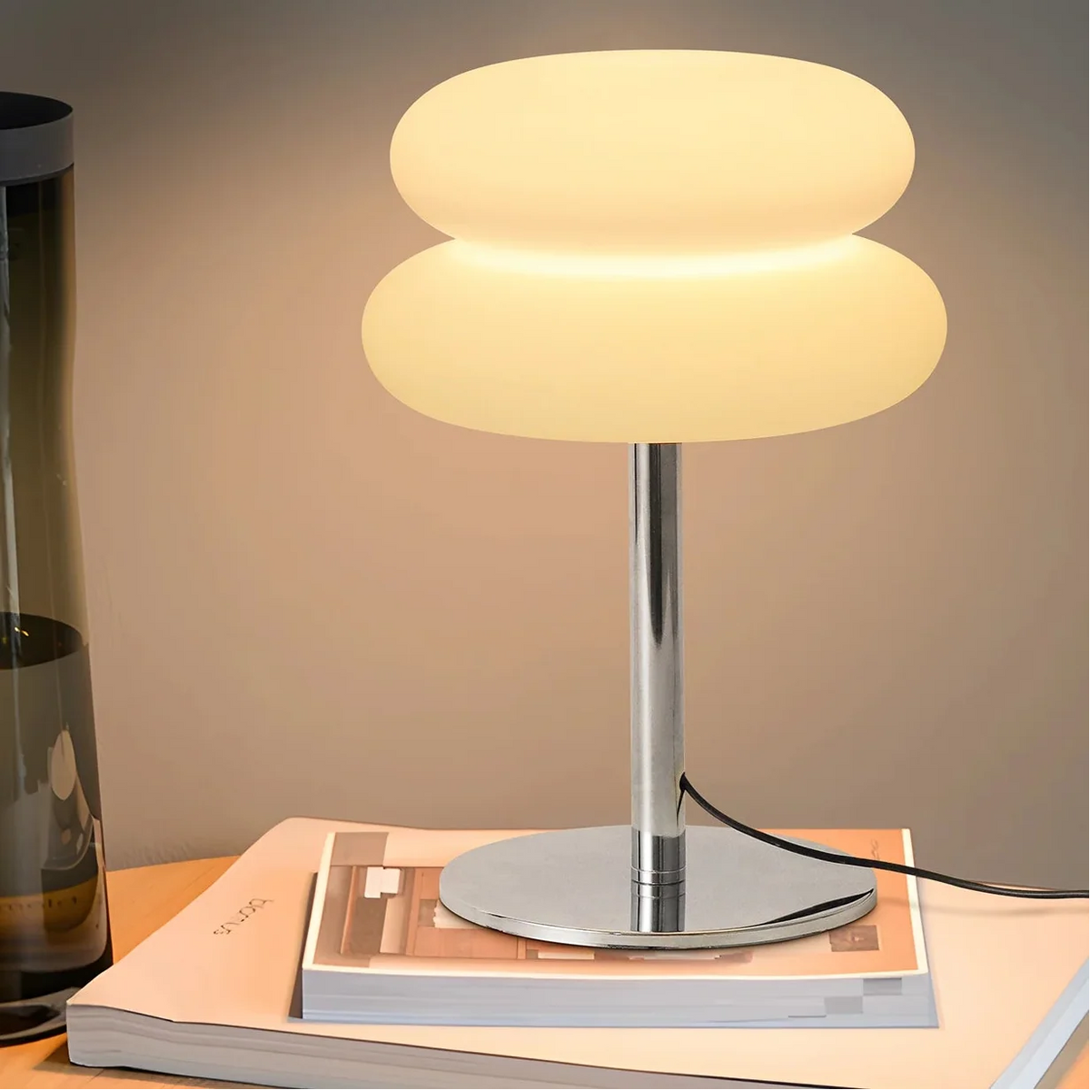 Xandrel Mid-Century-Glas-Tischlampe