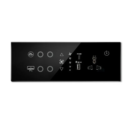 Nexora Minimalistische Smart-Steckdose aus Glas und ABS-Kunststoff
