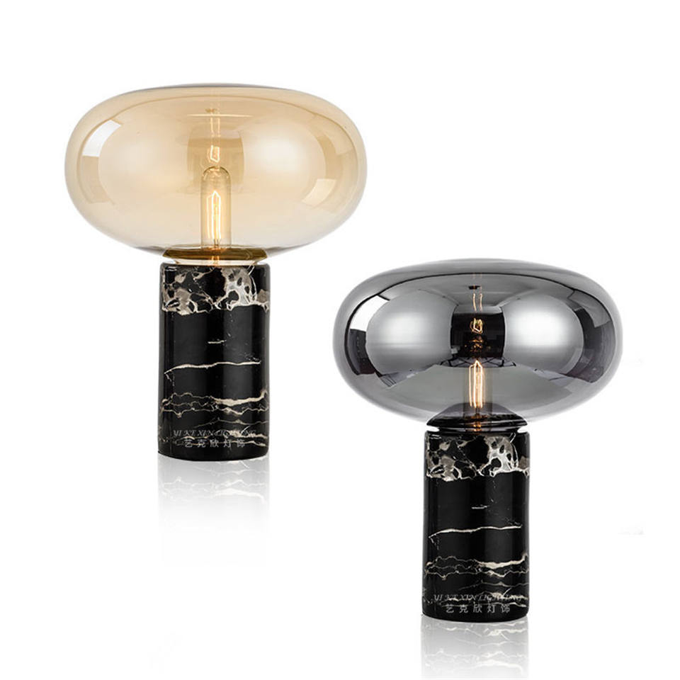 Yorlan Marmor-Tischlampe im Mid-Century-Stil
