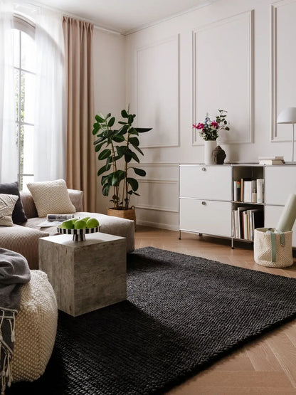 Handgewebter Wollteppich Bubble