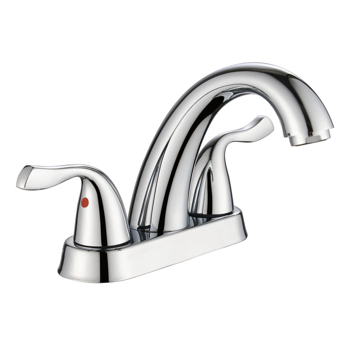 Chronavelle Zeitgemäße Centerset-Waschtischarmatur mit poliertem Chrom-Finish