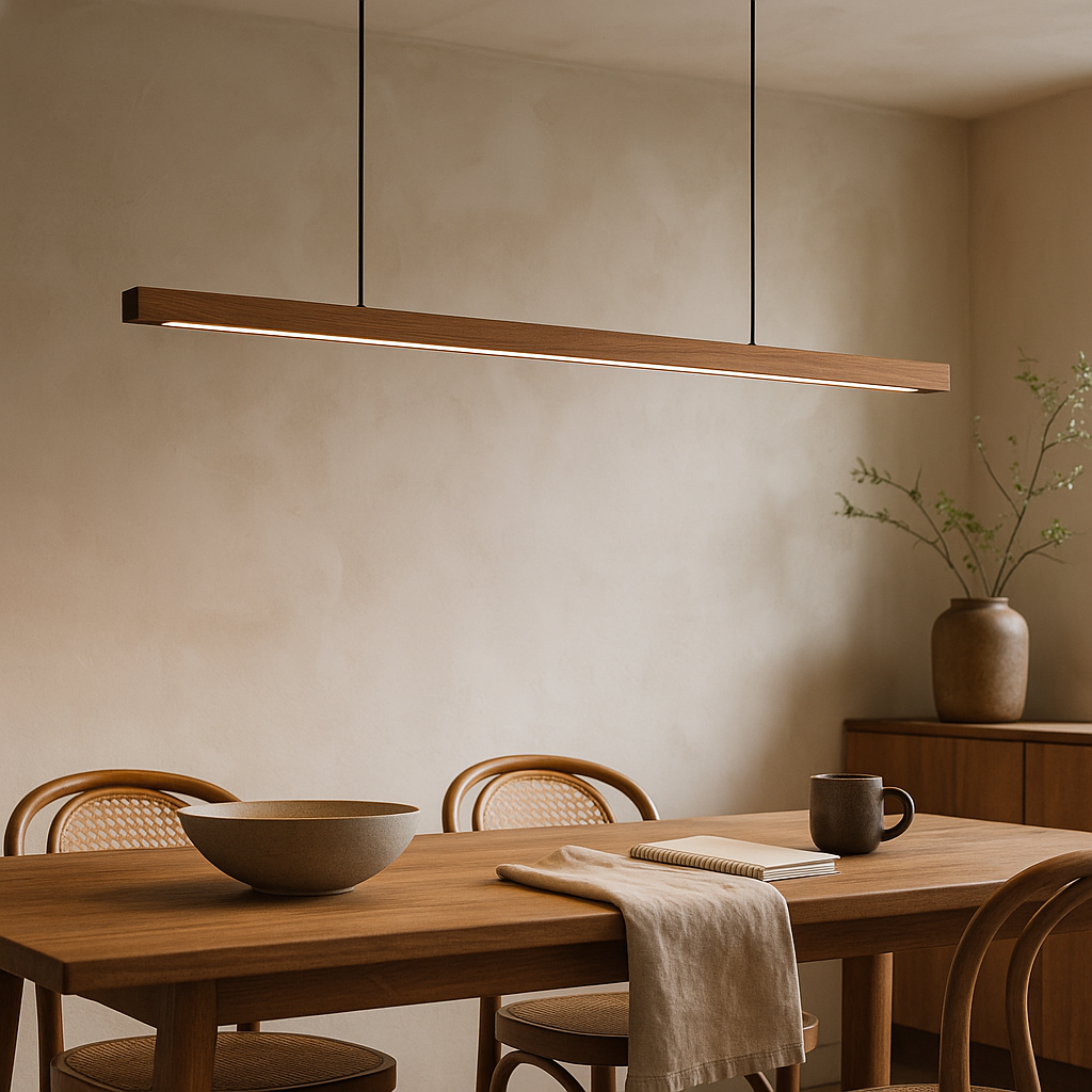 Moderne skandinavische Holz-Pendelleuchte