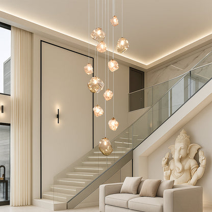 Moderner LED-Treppenhaus-Kronleuchter