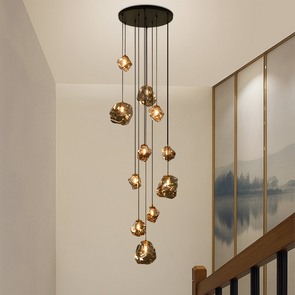 Moderner LED-Treppenhaus-Kronleuchter