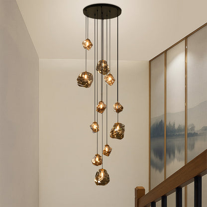Moderner LED-Treppenhaus-Kronleuchter