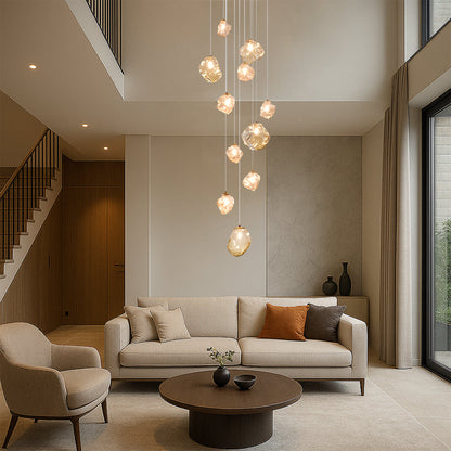 Moderner LED-Treppenhaus-Kronleuchter